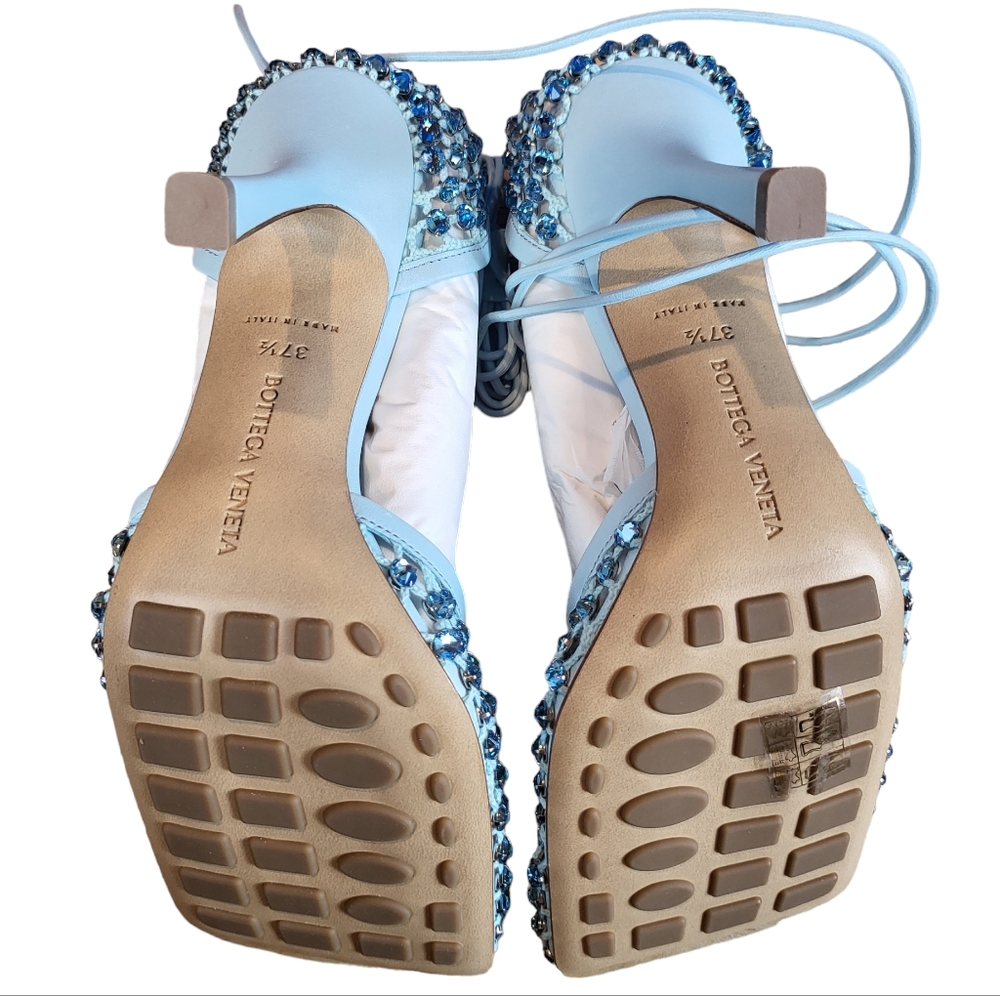 Bottega Veneta Crystal Embellished Stretch Sandal 37.5 - Picture 5 of 5